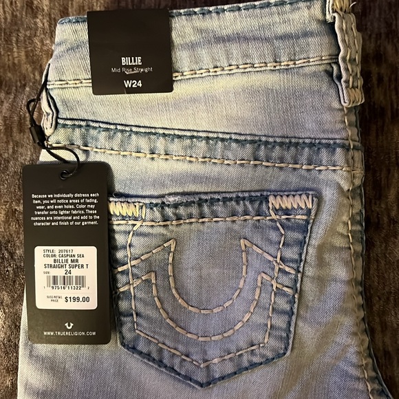 NWT | True Religion | Billie Straight Super T Jeans | 24 - Picture 9 of 10